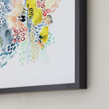 "Desert Patterns" - Art Print in Citron by Kara Aina - Frame Close-up