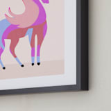 "Unicorns are real" - Art Print in Cotton Candy by Maja Cunningham - Frame Close-up