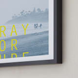 "Pray for Surf" - Art Print in white by Eric Clegg - Frame Close-up