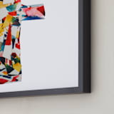 "Collage letter F" - Art Print in Fresh Lemon by Kiana Lee - Frame Close-up