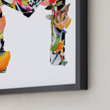 "Collage Letter M" - Art Print in Vermillion by Kiana Lee - Frame Close-up