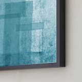 "Gathered Pieces" - Art Print in Hawaiian Teal by Debra Pruskowski - Frame Close-up