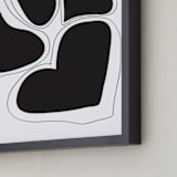 "Different Love" - Art Print in Love Deep Black by Kisco Print Shop - Frame Close-up
