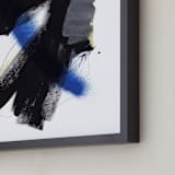 "Study 33" - Art Print in Black white and blue by Jaime Derringer - Frame Close-up