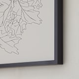 "Oak Leaf Study" - Art Print in Newsprint by Lorent and Leif - Frame Close-up