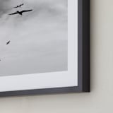 "Soaring Trio 3" - Art Print in Charcoal by Three Wings North - Frame Close-up