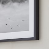 "Soaring Trio 2" - Art Print in Charcoal by Three Wings North - Frame Close-up