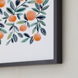 "Sweet Clementines" - Art Print in Clementine by Britt Mills - Frame Close-up