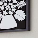 "Floral Shadows" - Art Print in Evening by Kisco Print Shop - Frame Close-up