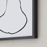 "Pear Drawing" - Art Print in black line by Kathy Van Torne - Frame Close-up