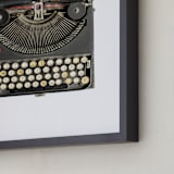 "Remington Rand" - Art Print in Black by Joelle Segal - Frame Close-up