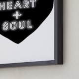 "Heart + Soul" - Art Print in Black by Kisco Print Shop - Frame Close-up