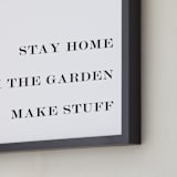 "Make Cool Stuff" - Art Print in Black and White by Sarah Hart Morgan - Frame Close-up