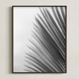 "Palm leaves 1" - Art Print in black and white by Eliane Lamb - Framed