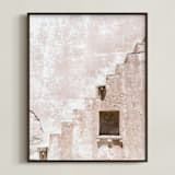 "Fortress I" - Art Print in blush by Kamala Nahas - Framed