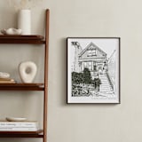 "House: Portrait Custom Print with Text" - Custom Print in Olive Shadow by Minted - In a Room