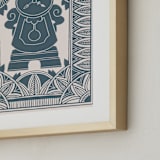 "Cogsworth from Disney's Beauty And The Beast " - Art Print in Porcelain by Katharine Watson - Frame Close-up
