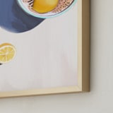 "Flatlay Lemon Study No.3" - Art Print in Lemon Yellow by Kinga Subject - Frame Close-up