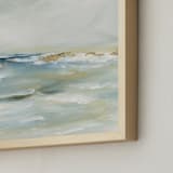 "Shimmering Coast I" - Art Print in Azure by Nicoletta Savod - Frame Close-up