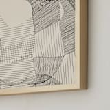 "Random Land II" - Art Print in Ivory Black by Catilustre - Frame Close-up