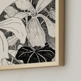 "Campo De Malvas 2" - Art Print in Graphite Gray by Catilustre - Frame Close-up