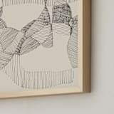 "Random Land I" - Art Print in Ivory Black by Catilustre - Frame Close-up