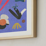 "at the bottom of the ocean" - Art Print in Deep Blue by Sumak Studio - Frame Close-up