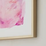"Deconstructed Peonies" - Art Print in Passion Pink by Britt Mills - Frame Close-up