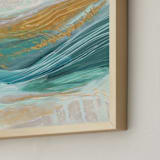 "Surfacing" - Art Print in Wave by Hettie Roberts - Frame Close-up