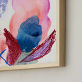 "Unlikely Lilacs" - Art Print in Burgundy by Anna Marie Farmer - Frame Close-up