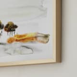 "November Rain" - Art Print in Autumn Gold by Karen Kaul - Frame Close-up