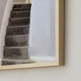 "Seaside in Santorini" - Art Print in Santorini Stone by Saltwater Designs - Frame Close-up