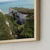 "White Cliffs" - Art Print in Dover Blues by Krissy Bengtson - Frame Close-up