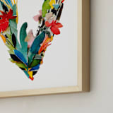"Collage letter V" - Art Print in Viridian by Kiana Lee - Frame Close-up