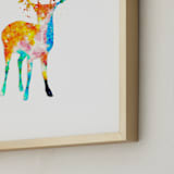 "Oh, My Deer..." - Art Print in Warm & Bright by Alex Isaacs Designs - Frame Close-up