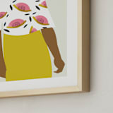"Camila" - Art Print in Mustard by Jenna Skead - Frame Close-up