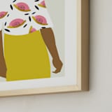 "Camila" - Art Print in Mustard by Jenna Skead - Frame Close-up