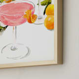 "Still Life With Cosmos" - Art Print in Blush by Lisa Travis - Frame Close-up