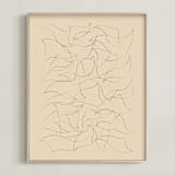 "Flock" - Art Print in Sand by Yohaku Oshima - Framed