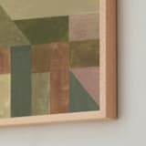 "Abstract geometry I" - Art Print in Moss Green by Lucrecia Caporale - Frame Close-up