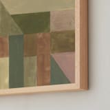 "Abstract geometry I" - Art Print in Moss Green by Lucrecia Caporale - Frame Close-up