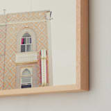 "Cool Venice" - Art Print in Coral by Caroline Mint - Frame Close-up