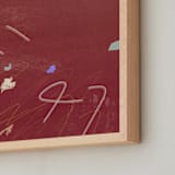 "Room Eleven 1" - Art Print in Crimson Red by Shiho Whitehead - Frame Close-up