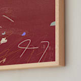 "Room Eleven 1" - Art Print in Crimson Red by Shiho Whitehead - Frame Close-up