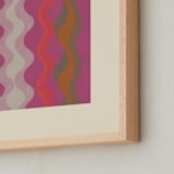 "Vibrant Waves" - Art Print in Magenta by Baumbirdy - Frame Close-up