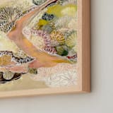 "Walk this Path With Me? " - Art Print in Peach by Sarah Fitzgerald - Frame Close-up