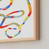 "Tangle" - Art Print in Rainbow by Nadia Hassan - Frame Close-up