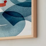 "Flux I" - Art Print in Wave by Sumak Studio - Frame Close-up