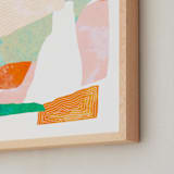 "Happy Memories nº2" - Art Print in Peachy Coral by Dominique Vari - Frame Close-up