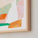 "Happy Memories nº2" - Art Print in Peachy Coral by Dominique Vari - Frame Close-up